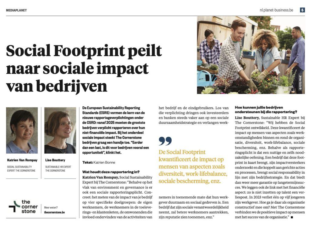 Trends magazine, the cornerstone, sociale impact, sociale duurzaamheid